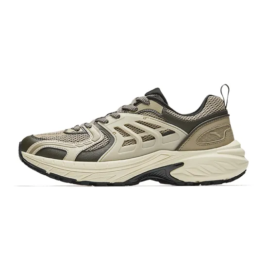 ANTA Running Collection Running Shoes Men Low-Top Charcoal Gray/Light Smoke Gray/Sparrow Tea Brown