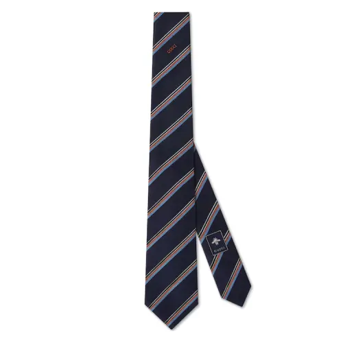 GUCCI Cupro, Silk Ties Men's Blue