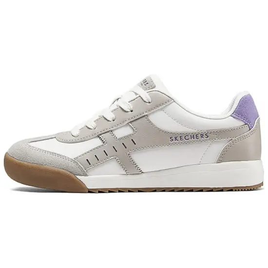 Skechers Street Series Skateboard Shoes Women's Low-Top White Gray/Purple