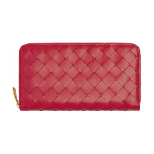 Bottega Veneta Sheepskin Wallet Women's Red