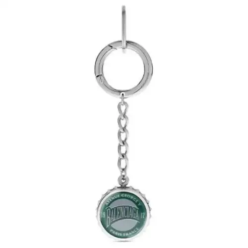 Balenciaga Metal Keychains Unisex Green