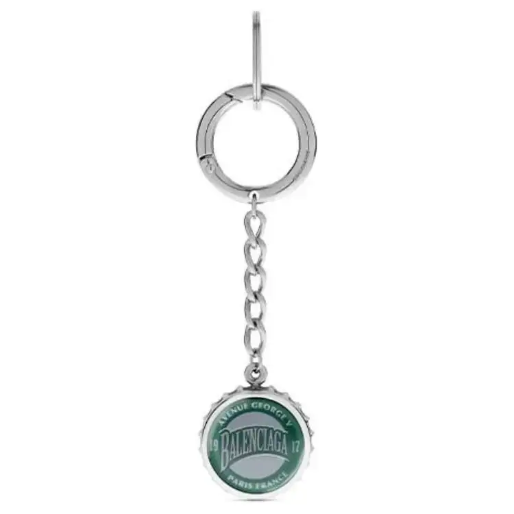 Balenciaga Metal Keychains Unisex Green