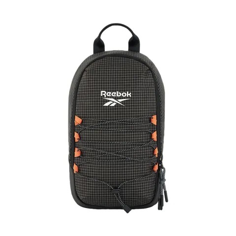 Reebok Fabric Shoulder Bag, Crossbody Bag, Sling Bag Medium Unisex Black/Green