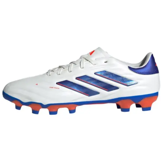 Adidas COPA PURE 2 Soccer Shoes Men Low-Top Cloud White/Clear Blue/Sun Red