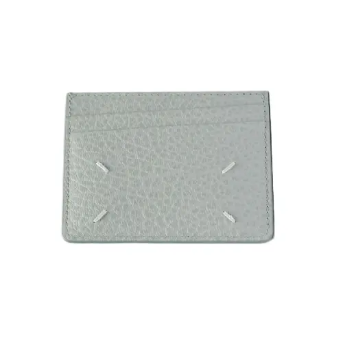 Maison Margiela Grain Cow Leather Card Holder Men's Light Green