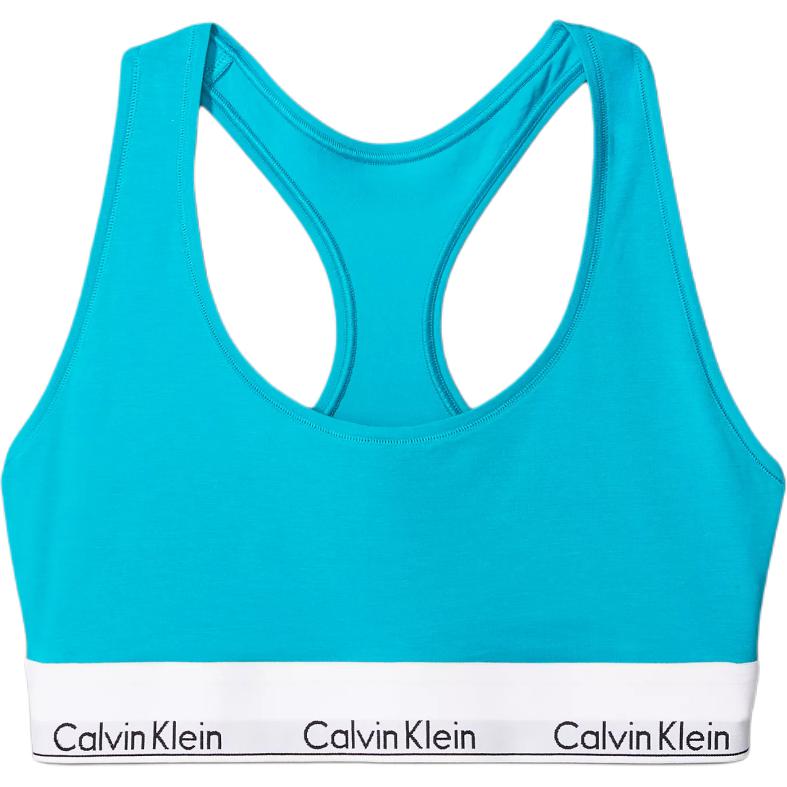 CALVIN KLEIN Letter Jacquard Unpadded Comfort Bra Women's Blue