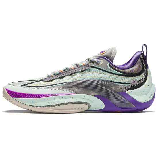 Anta Instant 1 ESG Cushioning Wear Resistant Low Top Basketball Shoes Men's Blue Gray Black