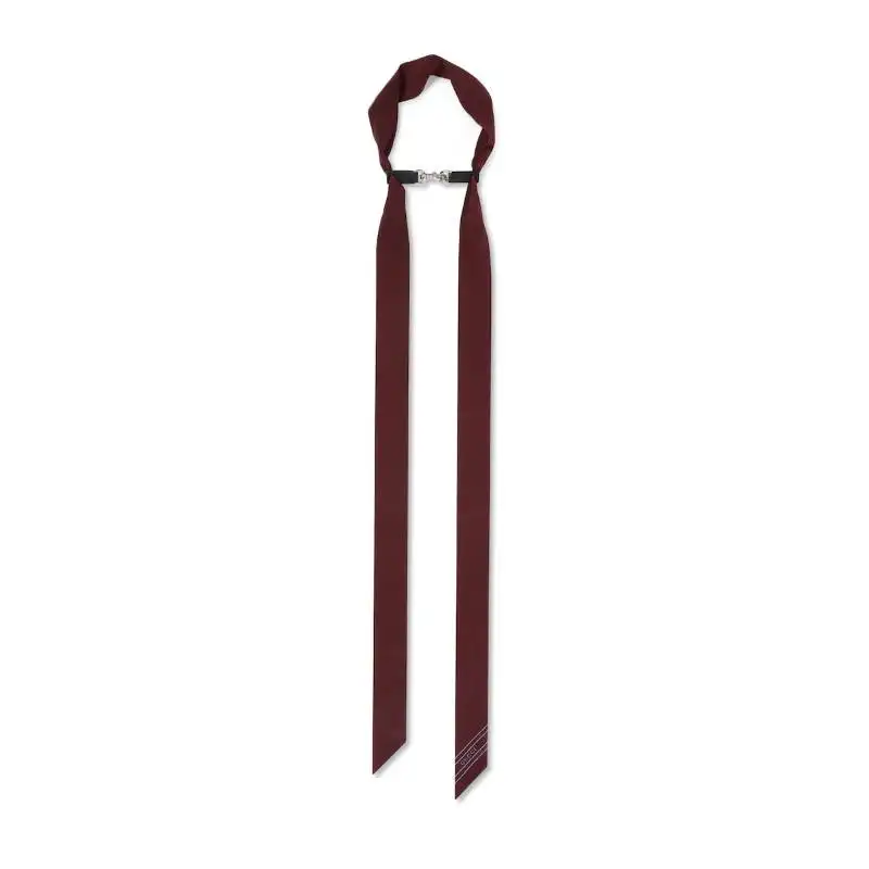 GUCCI Brand Logo Silk Leather Ties Men's Red