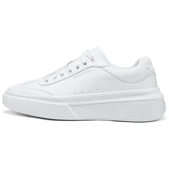 Skechers Court Classics Anti Slip Wear Resistant Low Top Skateboard Shoes Women's White