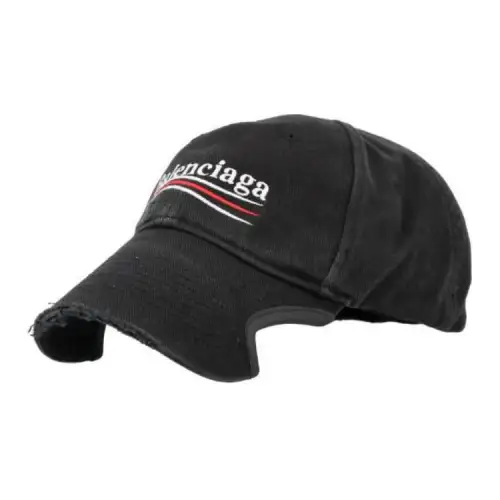 Balenciaga Cotton Baseball Caps Men's Black