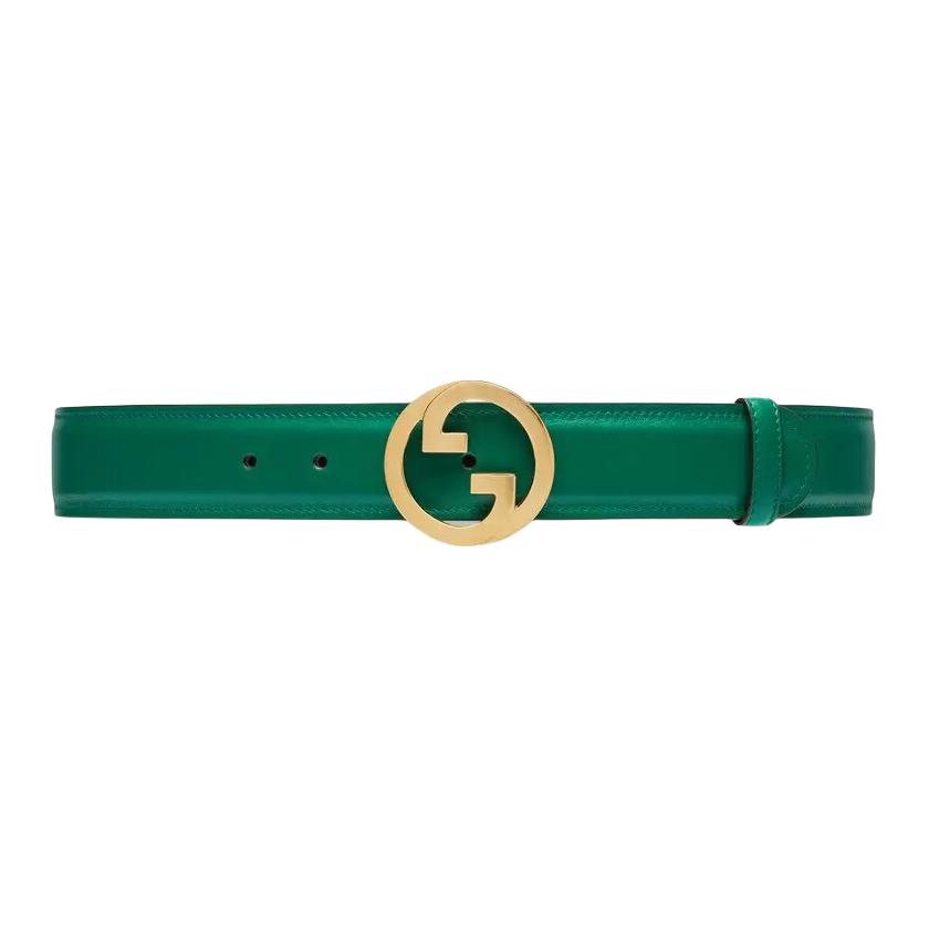 Женский ремень Gucci Blondie (зеленый)