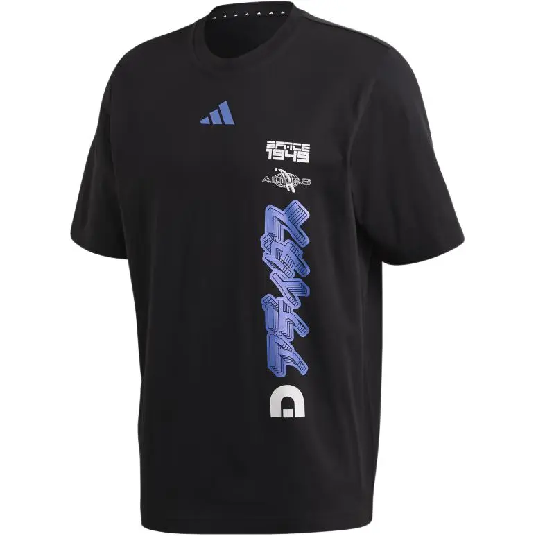 Adidas T-Shirts Men's Black Crew Neck Moderate