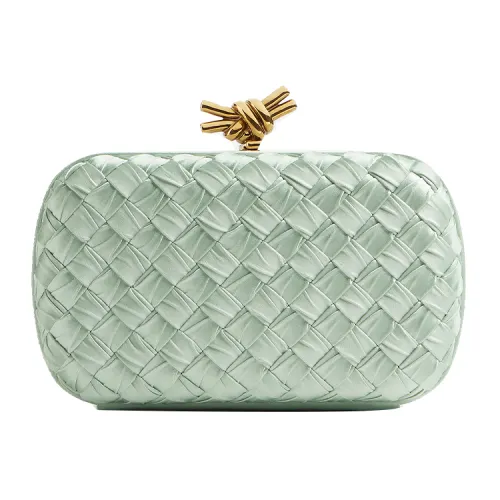 Bottega Veneta Viscose Imitation Silk Clutch Women's Seafoam
