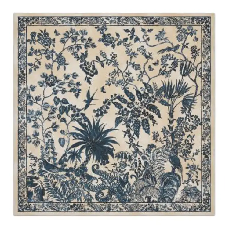 DIOR Silk Scarves Women's Marine Blue