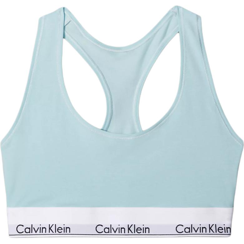 CALVIN KLEIN Letter Jacquard Unpadded Comfort Bra Women's Light Blue