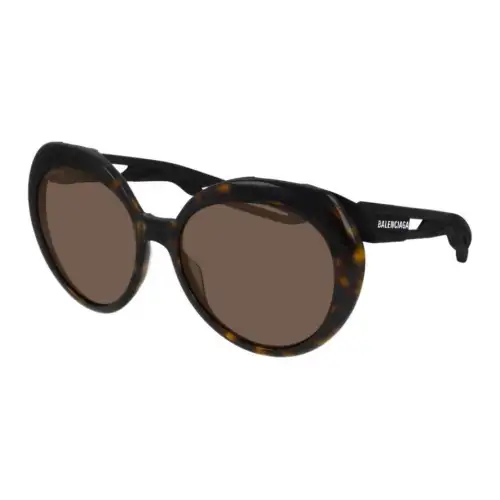 Balenciaga Plastic Oval Sunglasses Women's Tortoiseshell