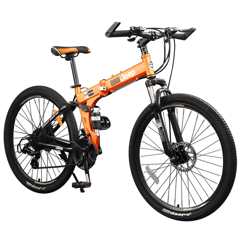 Jeep Forest Trail Mountain Bike High Carbon Steel Disc Brake Mountain Bikes Commute Adults 24 Inches/26 Inches
