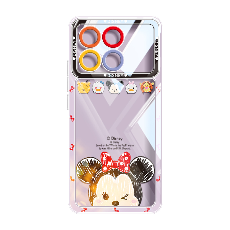 Disney Disney Silicone Material Crayon Minnie Series Fashionable and Light Luxury All-Inclusive Transparent Anti-fall Advanced Ultra-Thin Soft Shell Trendy Cool Mobile Phone Case Suitable for Xiaomi/Xiaomi Redmi K70 Supreme Series Cute Style
