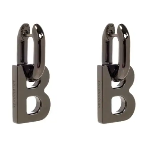 Balenciaga Brass Earrings Women's Gray
