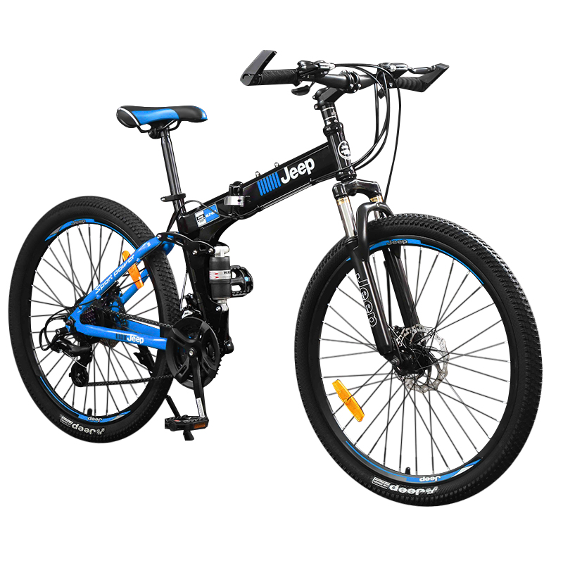 Jeep Forest Trail Mountain Bike High Carbon Steel Disc Brake Mountain Bikes Commute Adults 24 Inches/26 Inches