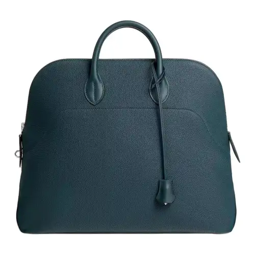 HERMES Bolide Togo Calfskin Portable Crossbody Bag, Shoulder Bag Women's 7P Bleu De Prusse Prussian Blue