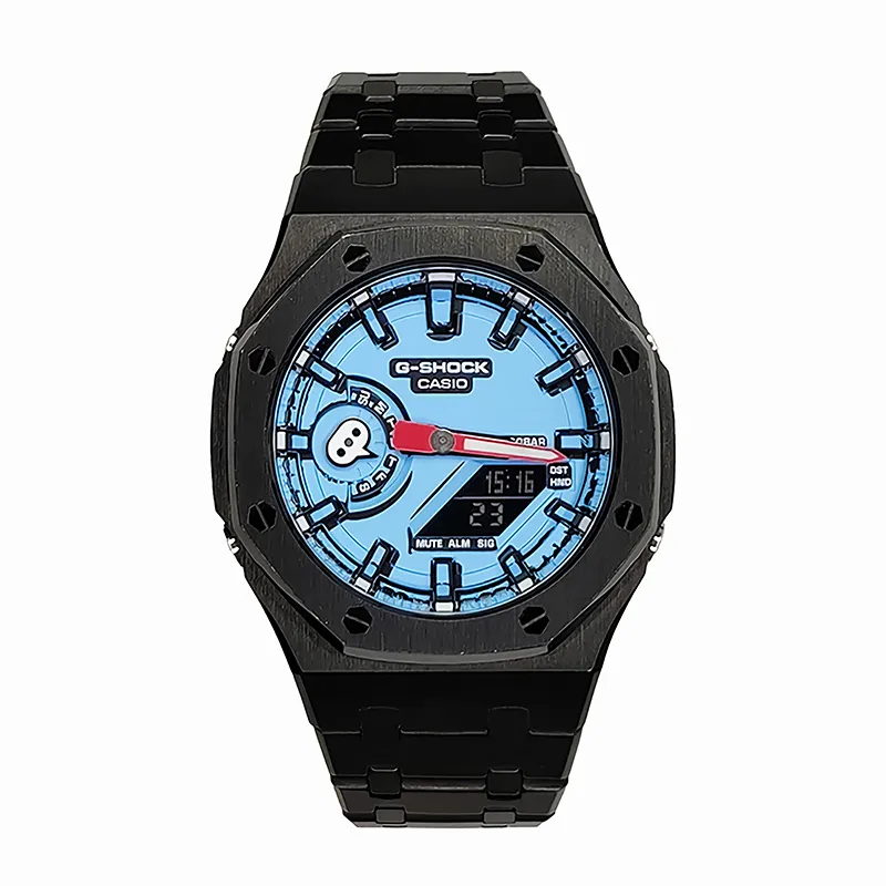 CASIO Men Liquid Crystal/Analog Dual Display Series 44mm Blue Watch