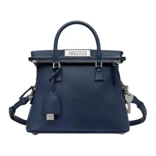 Maison Margiela Goatskin Portable Crossbody Bag, Shoulder Bag Mini Women's Dark Blue