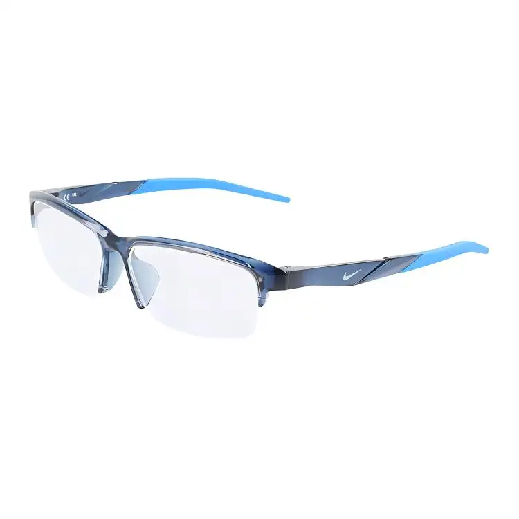 Nike Injection Molded Square Eyeglass Frames Unisex Blue