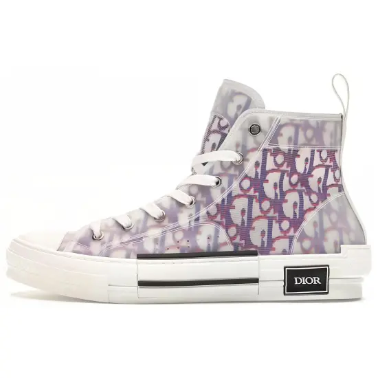 DIOR B23 High Top Red Blue Oblique