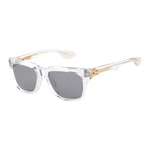 Chrome Hearts Crystal Square Sunglasses Men's Transparent