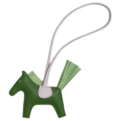 HERMES Calfskin, Lambskin Charms Men's Green
