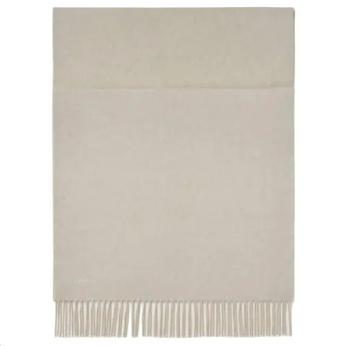 HERMES Cashmere Knit Scarves Unisex Beige