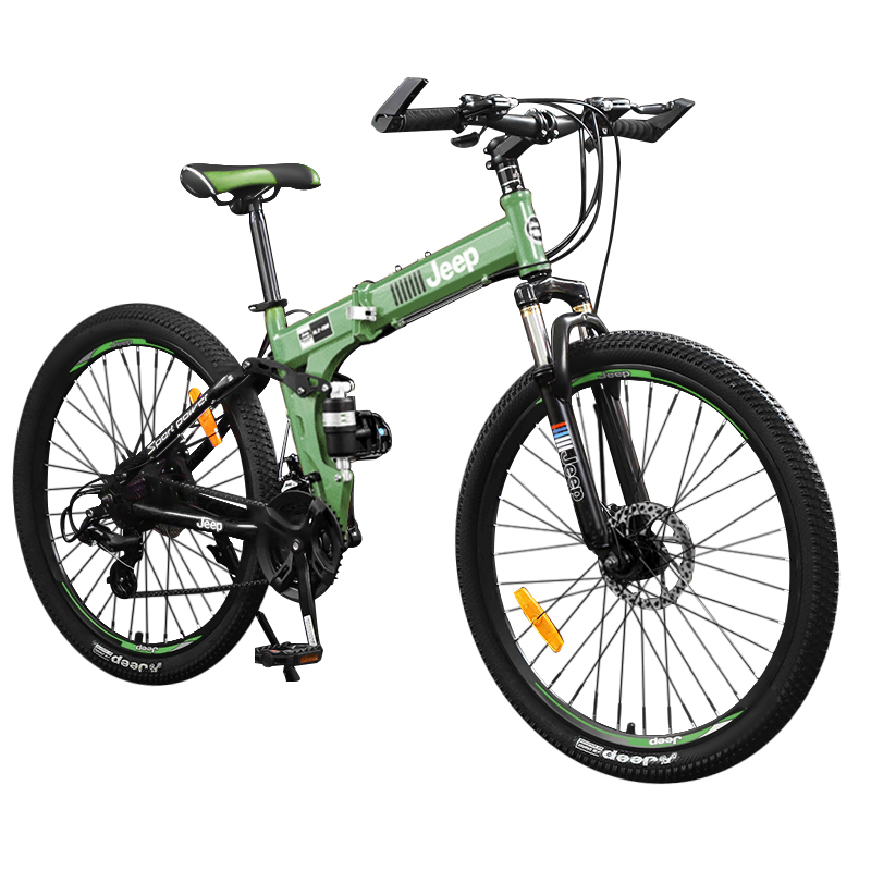 Jeep Forest Trail Mountain Bike High Carbon Steel Disc Brake Mountain Bikes Commute Adults 24 Inches/26 Inches