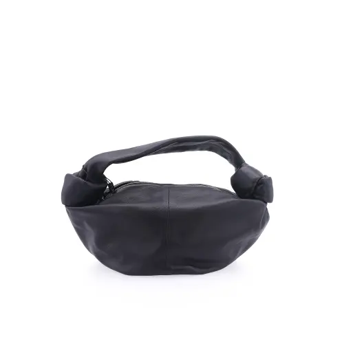 Bottega Veneta Cow Leather Handbag Mini Women's Black