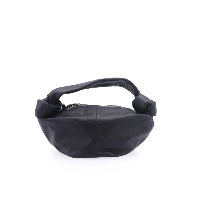 Bottega Veneta Cow Leather Handbag Mini Women's Black