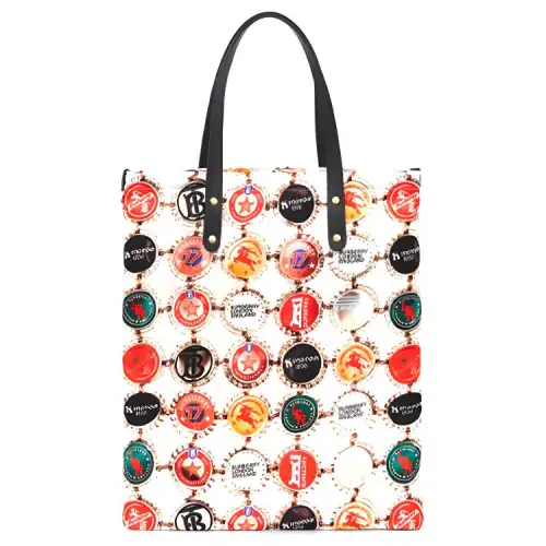 Burberry Acrylic Plastic Tote Bag, Shopping Bag, Handbag Unisex White & Multicolor