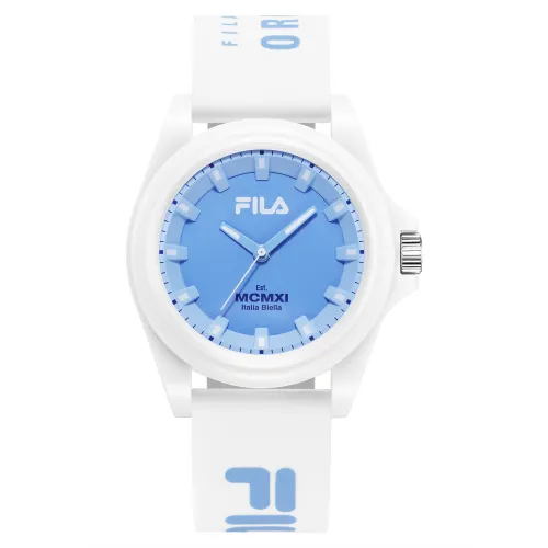 FILA Fila Dopamine Series Watch Quartz Movement Silicone Strap Blue Dial Unisex Sports Trendy Jelly Watch Macaron Contrast Color Couple Student Watch FLM38-6566