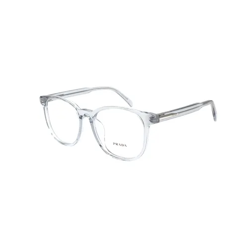 PRADA Round Eyeglass Frames Men's Transparent