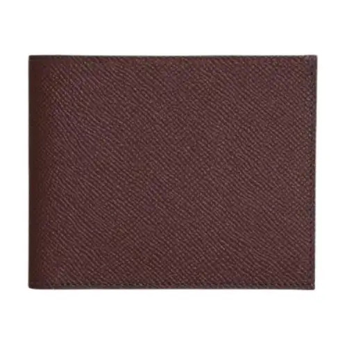HERMES Citizen Twill Calfskin Wallet Men's Tan
