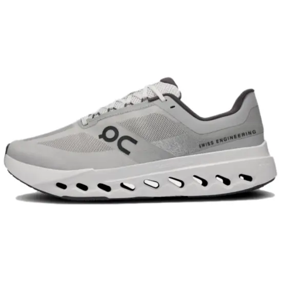 On Cloudsurfer Anti Slip Wear Resistant Low Top Casual Running Shoes Women's Gray White
