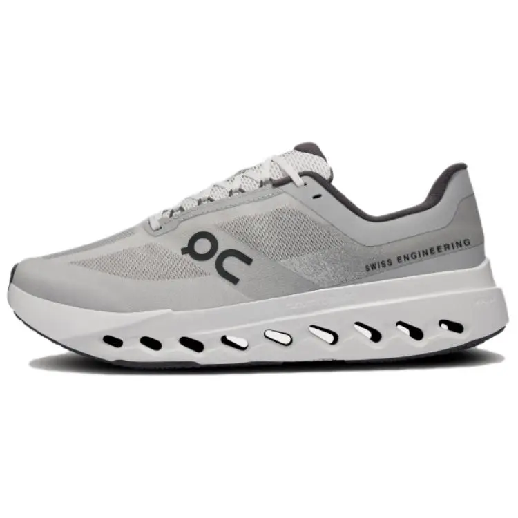 On Slip-Resistant Abrasion-Resistant Low-top Running Shoes Women's Gray White