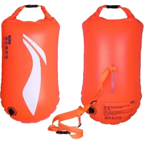 Li Ning, capacious durable inflatable equipment for swimming, orange air bag PVC