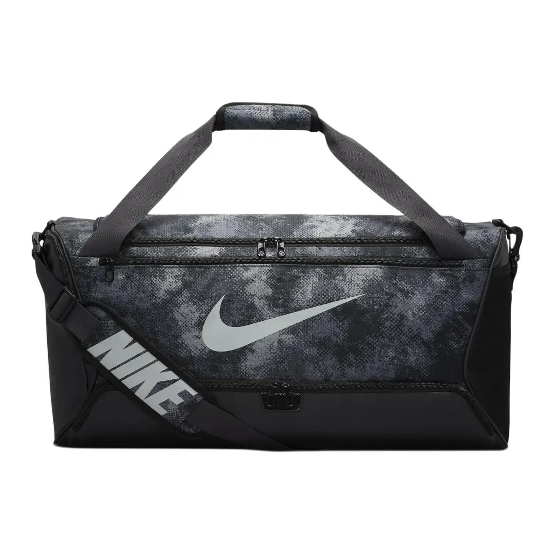 Nike Polyester Travel Bag Medium Men's Iron Gray, Black, Light Smoke Gray.
