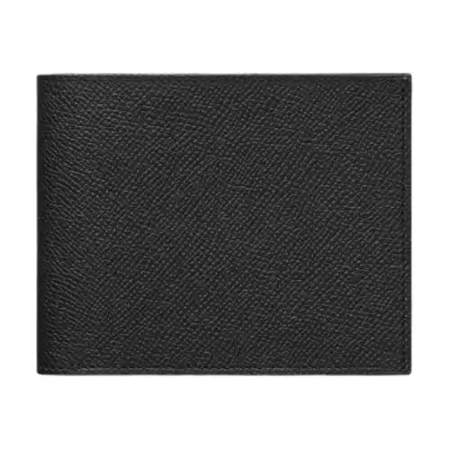 HERMES Citizen Twill Epsom Leather Wallet Men's Black