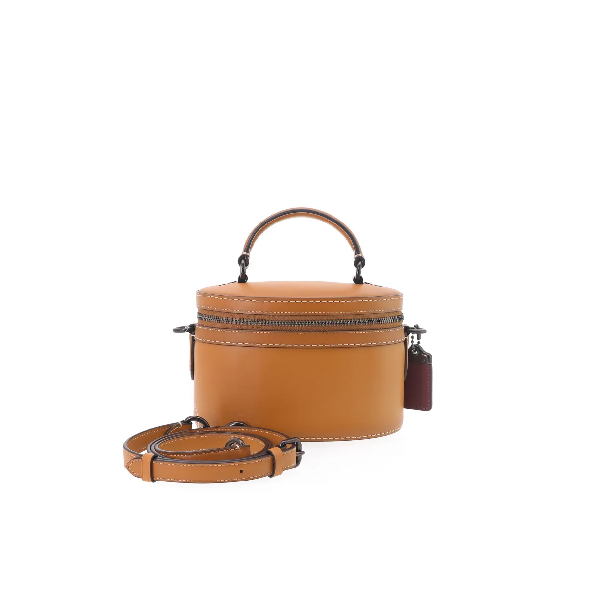 COACH Trail Leather Box Bag, Shoulder Bag, Crossbody Bag Handbags Women's Earthy Orange