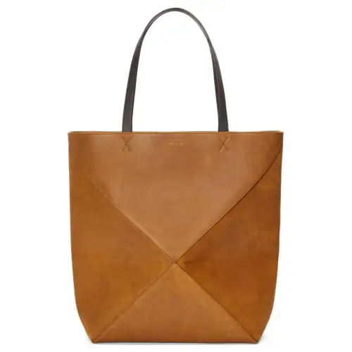 LOEWE Suede Tote Bag, Shopping Bag, Shoulder Bag, Handbag Extra Large Women's Cognac