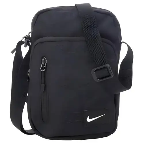 Nike Polyester Shoulder Bag, Crossbody Bag Regular Unisex Black