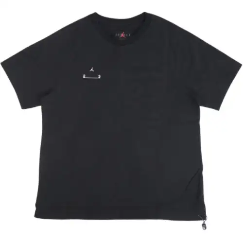 Jordan T Shirts Men's Black Crew Neck Moderate Straight Fit