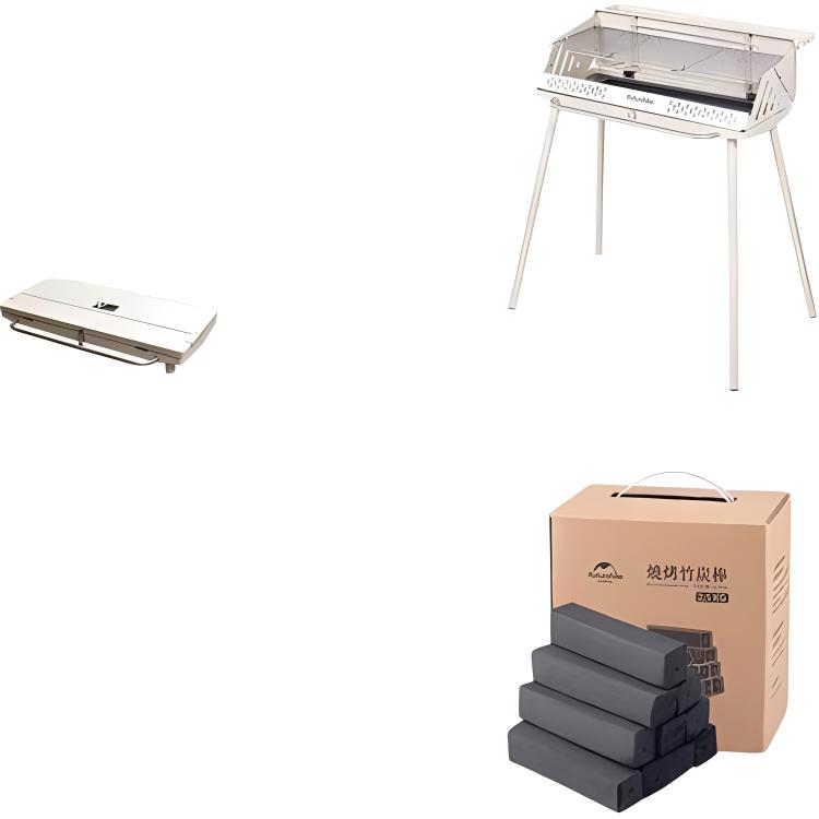 NATUREHIKE Barbecue Supplies BBQ Grill/Grill Rack Cold Rolled Sheet, Stainless Steel, Enamel 80×48×84cm