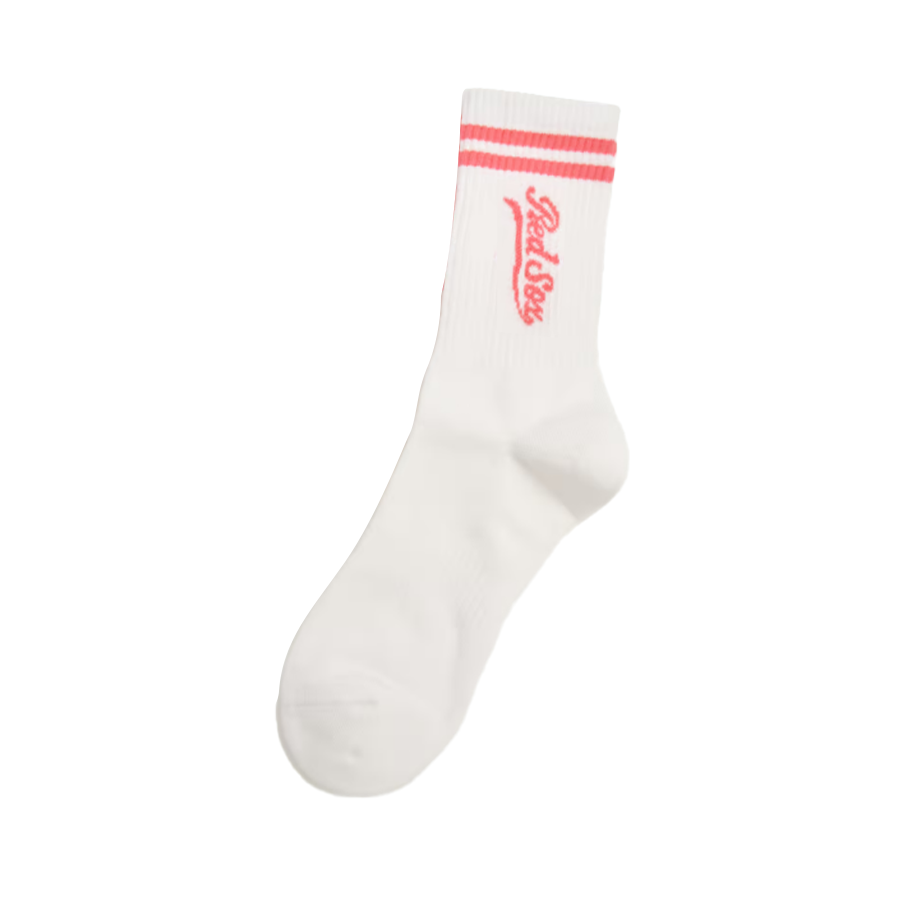 MLB Boston Red Sox Crew Socks Unisex 1 Pack Light Pink